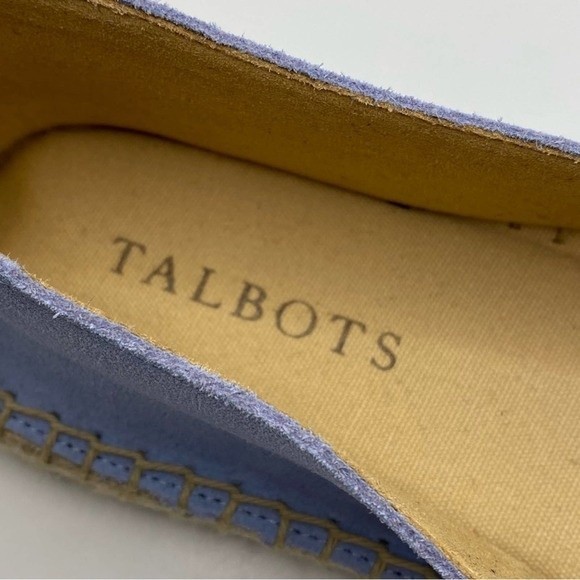 Talbots Light Blue Izzy Suede Leather Espadrille Slip On Flats 6.5 - Picture 7 of 9
